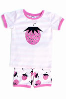 Milky Strawberry Stripe PJs Candy Pink/White Stripe